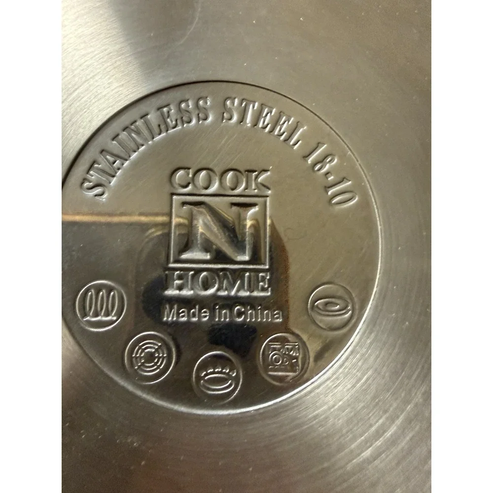 Cook N Home Basics Stainless Steel Cookware Sets, 6-Piece Pots and Pans NIB